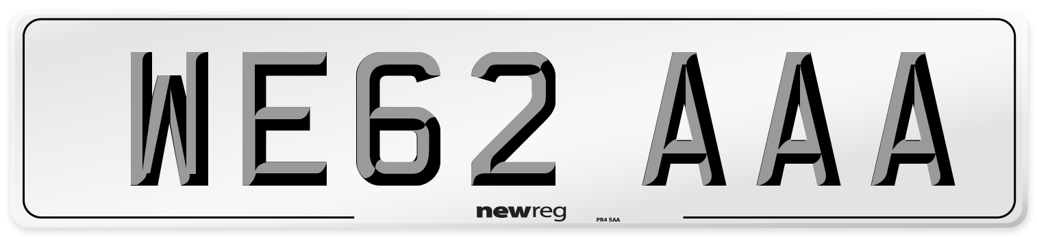 WE62 AAA Number Plate from New Reg